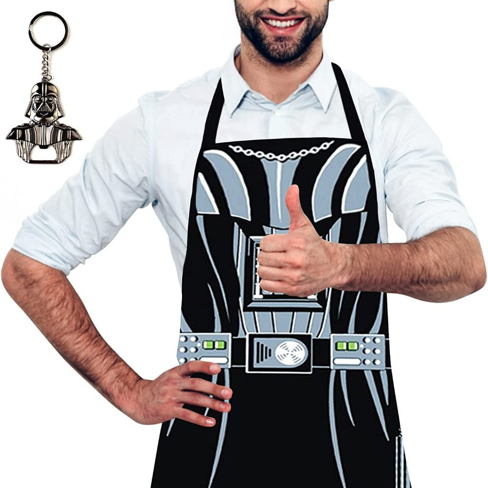 BBQ Apron for Men Funny Apron for Adults, Darth Vader NWT w/FREE BOTTLE OPENER